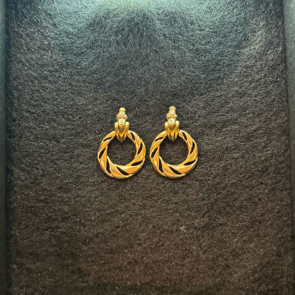 Vintage Gold Toned DoorKnob Earrings